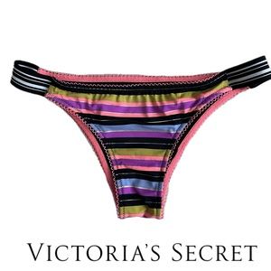 Victoria's Secret STRIPED / THE FLIRT bikini swim suit bottom NWOT — Medium